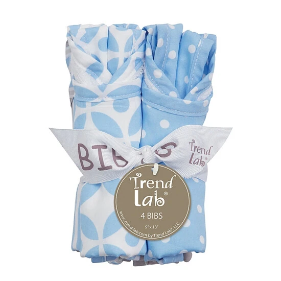 Trend Lab® 4-Pack Logan Bib Set In Blue - Image 2