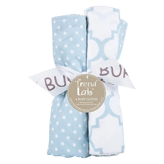 Trend Lab® 4-Pack Blue Sky Burp Cloth Set - Image 2