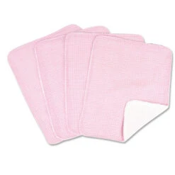 Trend Lab® 4-Pack Gingham Seersucker Burp Cloths In Pink