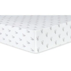 Trend Lab® Stag Silhouettes Deluxe Flannel Fitted Crib Sheet In Grey Gray/white