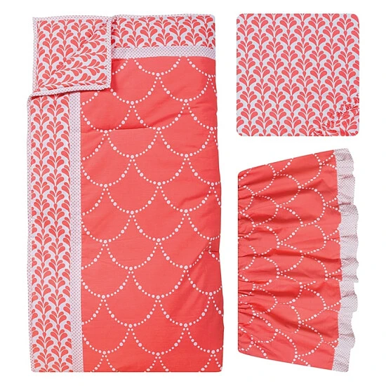 Trend Lab® 3-Piece Shell Crib Bedding Set In Coral/White - Image 2