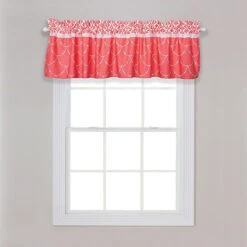 Trend Lab® Shell Floral Window Valance In Coral/White