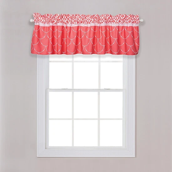 Trend Lab® Shell Floral Window Valance In Coral/White