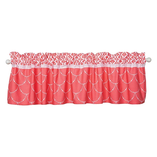Trend Lab® Shell Floral Window Valance In Coral/White - Image 2