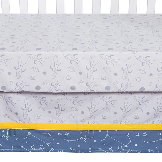 Trend Lab® Galaxy 4-Piece Crib Bedding Set In Blue/Yellow - Image 5