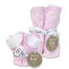 Trend Lab Gingham Seersucker Bib And Burp Cloth Bouquet Gift Set In Pink