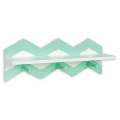 Trend Lab® Chevron Wall Shelf In Mint/White