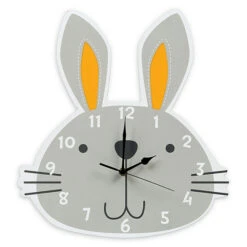 Trend Lab® My Little Friends Bunny Wall Clock In Grey Gray