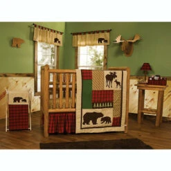 Trend Lab® Northwoods 3-Piece Crib Bedding Set Red/brown
