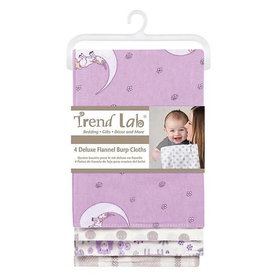 Trend Lab® 4-Pack Llamas And Unicorns Burp Cloth Set Multi - Image 2