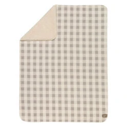 Trend Lab&reg; Buffalo Check Flannel And Faux Shearling Blanket In Grey/Cream Gray -Trend Lab Shop unnamed file 406