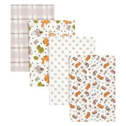 Trend Lab® 4-Pack Wild Bunch Flannel Receiving Blankets Multi