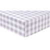 Trend Lab&reg; Buffalo Check Flannel Fitted Crib Sheet In Grey Gray