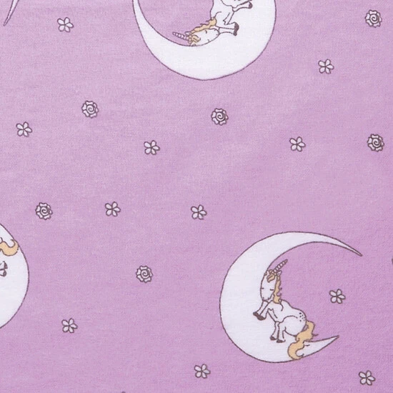 Trend Lab® Unicorn Moon Flannel Fitted Crib Sheet In Purple - Image 2
