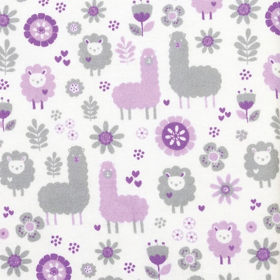 Trend Lab® Llama Friends Flannel Changing Pad Cover In Purple - Image 2