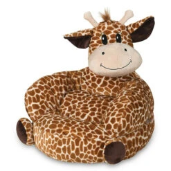 Trend Lab Children's Plush Giraffe Character Chair Tan