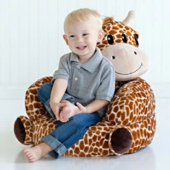 Trend Lab Children's Plush Giraffe Character Chair Tan -Trend Lab Shop unnamed file 478