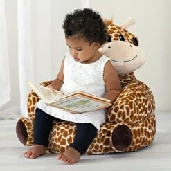 Trend Lab Children's Plush Giraffe Character Chair Tan -Trend Lab Shop unnamed file 479
