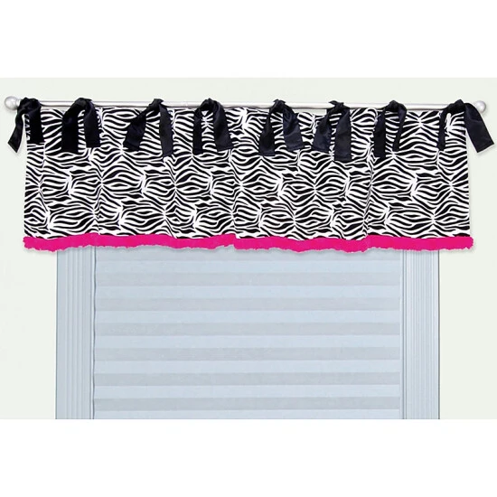 Trend Lab® Zahara Window Valance Black/white - Image 2