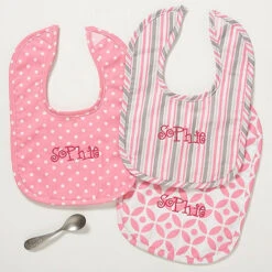 Trend Lab Fashion Print Bibs (Set Of 3) Pink