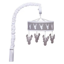 Trend Lab® Stag Head Musical Mobile Grey/white