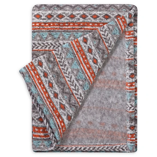 Trend Lab® Aztec Sweatshirt Knit Baby Blanket In Grey Multi
