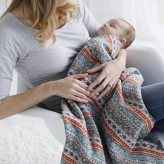 Trend Lab® Aztec Sweatshirt Knit Baby Blanket In Grey Multi - Image 7