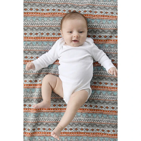 Trend Lab® Aztec Sweatshirt Knit Baby Blanket In Grey Multi - Image 9