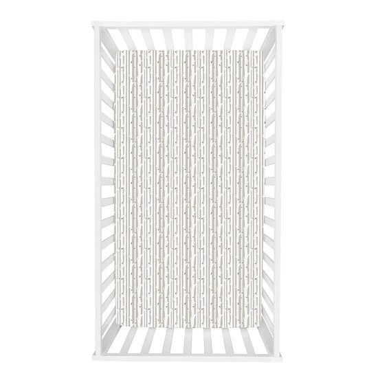Trend Lab® Birch Stripe Deluxe Flannel Fitted Crib Sheet In Grey/White Gray/white