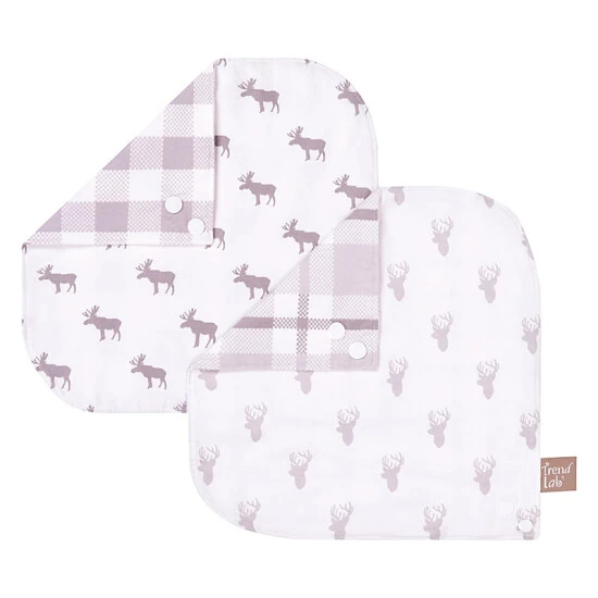unnamed-file-665.jpg Trend Lab® Stag & Moose 2-Pack Reversible Flannel Bandana Bib Set Gray/white -Trend Lab Shop unnamed file 665