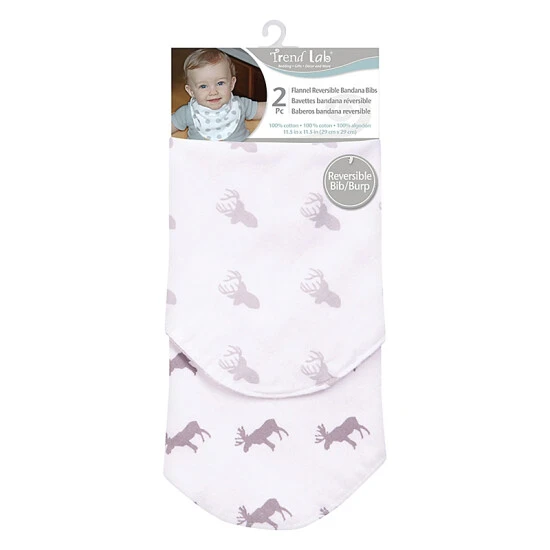 unnamed-file-666.jpg Trend Lab® Stag & Moose 2-Pack Reversible Flannel Bandana Bib Set Gray/white -Trend Lab Shop unnamed file 666