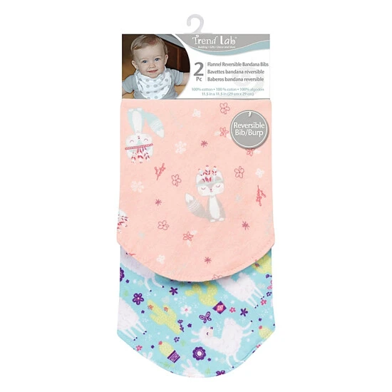unnamed-file-669.jpg Trend Lab® Southwest Llama 2-Pack Reversible Flannel Bandana Bib Set Multi -Trend Lab Shop unnamed file 669