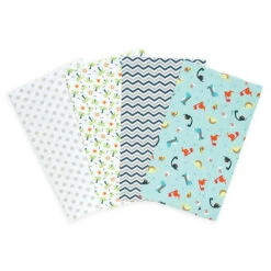 Trend Lab Deluxe 4-Piece Dinosaur Flannel Burp Cloths Multi