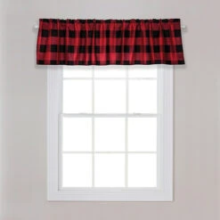 Trend Lab® Buffalo Check Window Valance In Red/Black