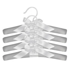 Trend Lab® 4-Pack Children's Satin Hangers In Grey Gray