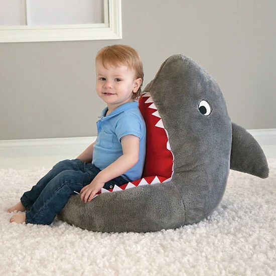 Trend Labs® Plush Shark Character Chair In White - Image 4