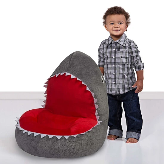 Trend Labs® Plush Shark Character Chair In White - Image 5