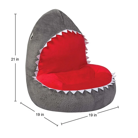 Trend Labs® Plush Shark Character Chair In White - Image 6