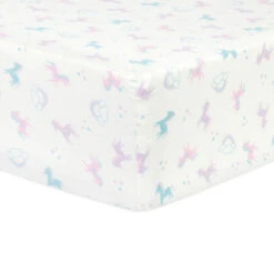 Trend Lab® Flannel Fitted Crib Sheet Purple/pink