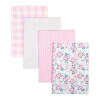 Trend Lab® 4-Pack Flannel Receiving Blankets Blue/green