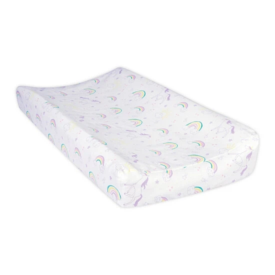 Trend Lab® Deluxe Flannel Changing Pad Cover White/brown