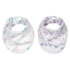 Trend Lab® 2-Pack Reversible Flannel Bandana Bib White/multi