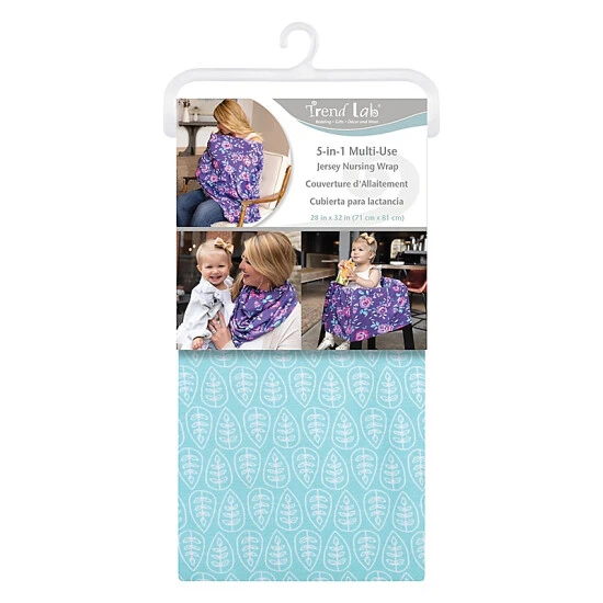 Trend Lab® Leaves Nursing Wrap Green/white - Image 3