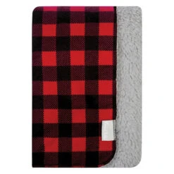 Trend Lab® Reversible Buffalo Check Cotton Flannel Blanket In Red/Black Multi