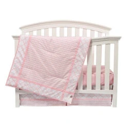Trend Lab® Pink Sky 3-Piece Crib Bedding Set Pink/white