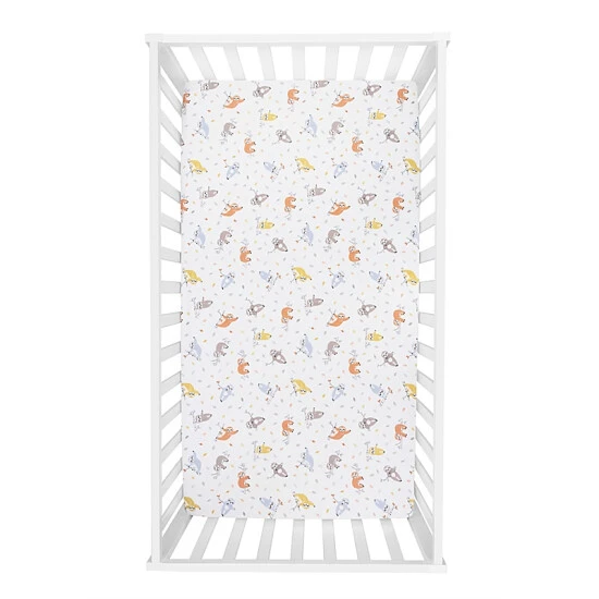 Trend Lab® Slothing Around Flannel Fitted Crib Sheet In Red Red/multi - Image 2