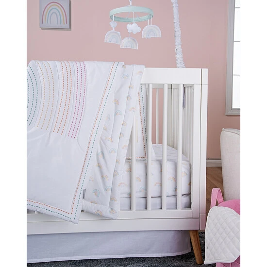 Trend Lab® Rainbow 3-Piece Crib Bedding Set In Pink Pink/multi - Image 4